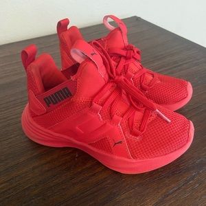 BOYS' (Toddler) PUMA RED SNEAKERS SIZE 11C